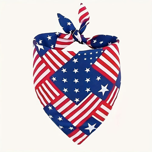 4-Pack Patriotic American Flag Pet Bandanas