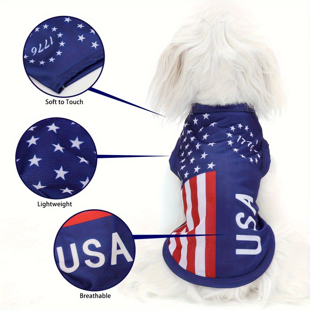 American Flag Dog Vest — Patriotic Pet Clothing