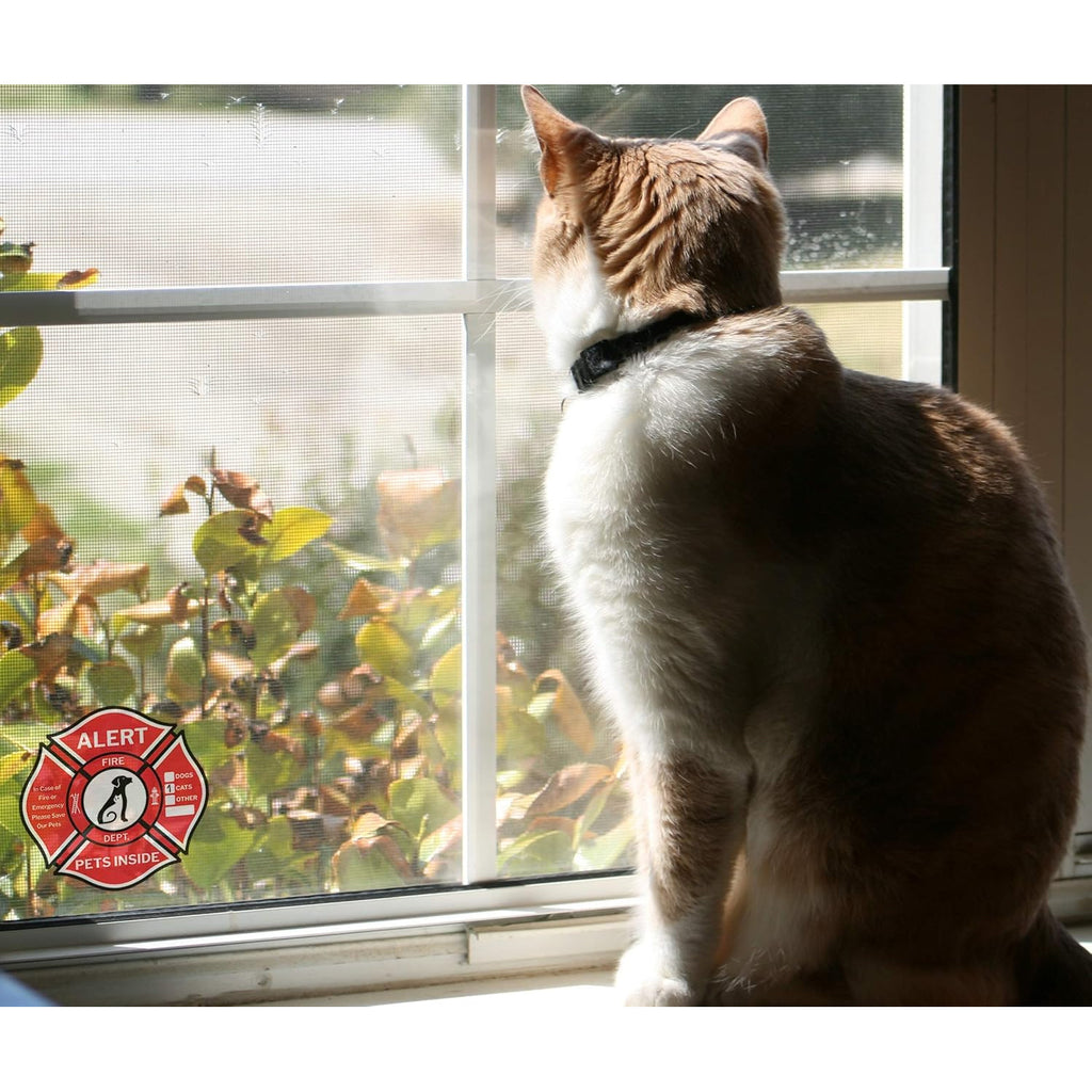Pet Alert Window Stickers - 6-Pack Emergency Rescue Decals for Dogs & Cats