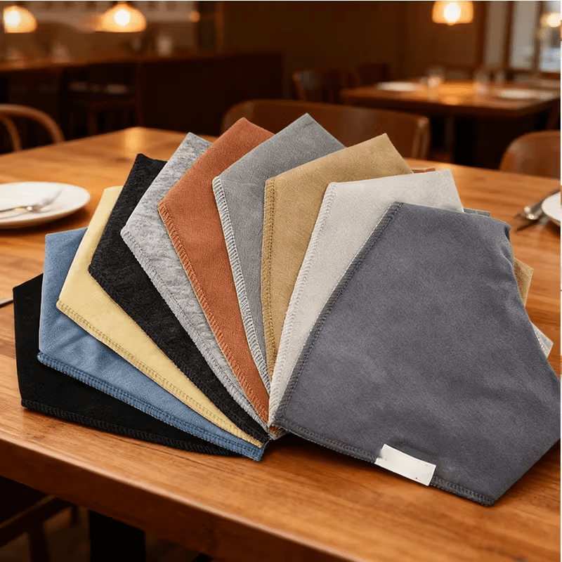 10-Pack Solid Color Pet Bandana Bibs