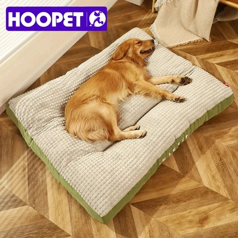 HOOPET Winter Dog Bed - Soft Fleece Pet Blanket with Detachable Cushion Mat for Small, Medium & Large Dogs