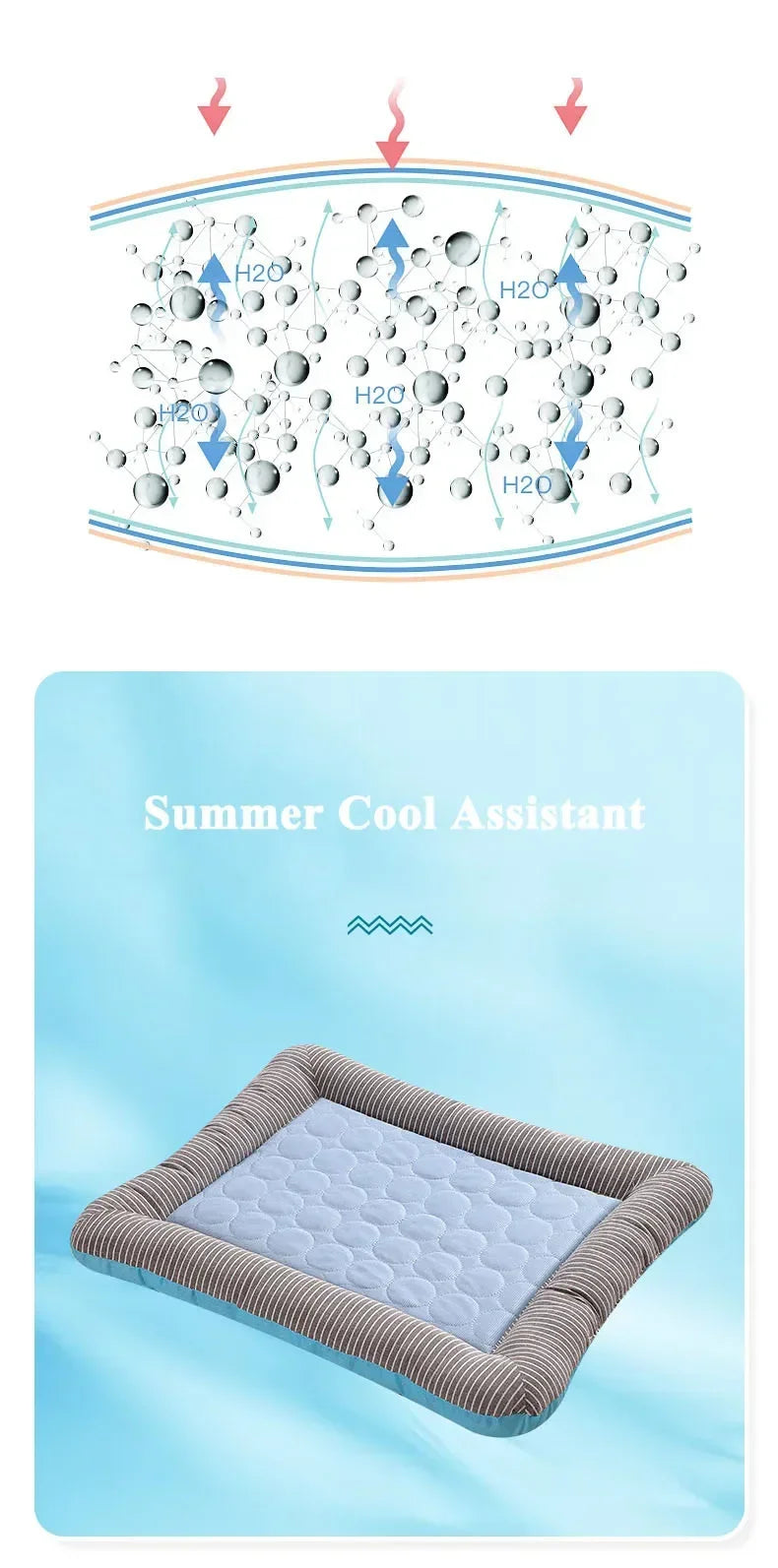 Cooling Mat for Dogs & Cats - Ice Silk Summer Sleep Pad, Soft & Breathable Pet Blanket