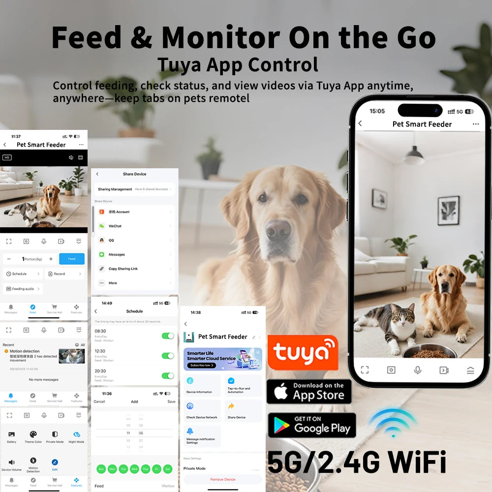 FURPIPI Smart Pet Feeder with Camera — App Control & Auto Dispenser