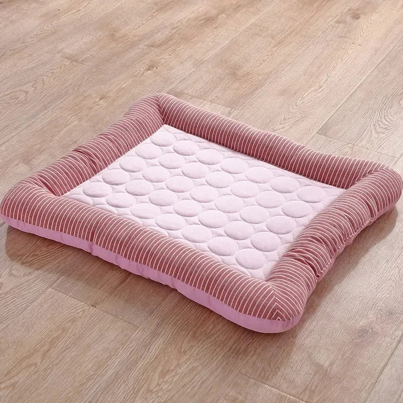 Cooling Mat for Dogs & Cats - Ice Silk Summer Sleep Pad, Soft & Breathable Pet Blanket