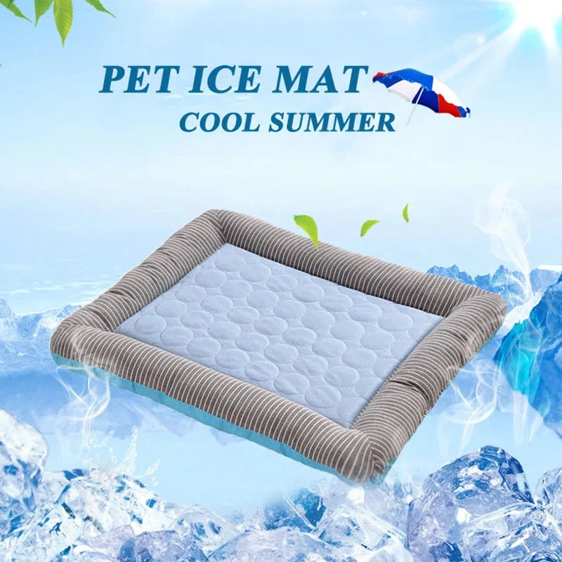 Cooling Mat for Dogs & Cats - Ice Silk Summer Sleep Pad, Soft & Breathable Pet Blanket