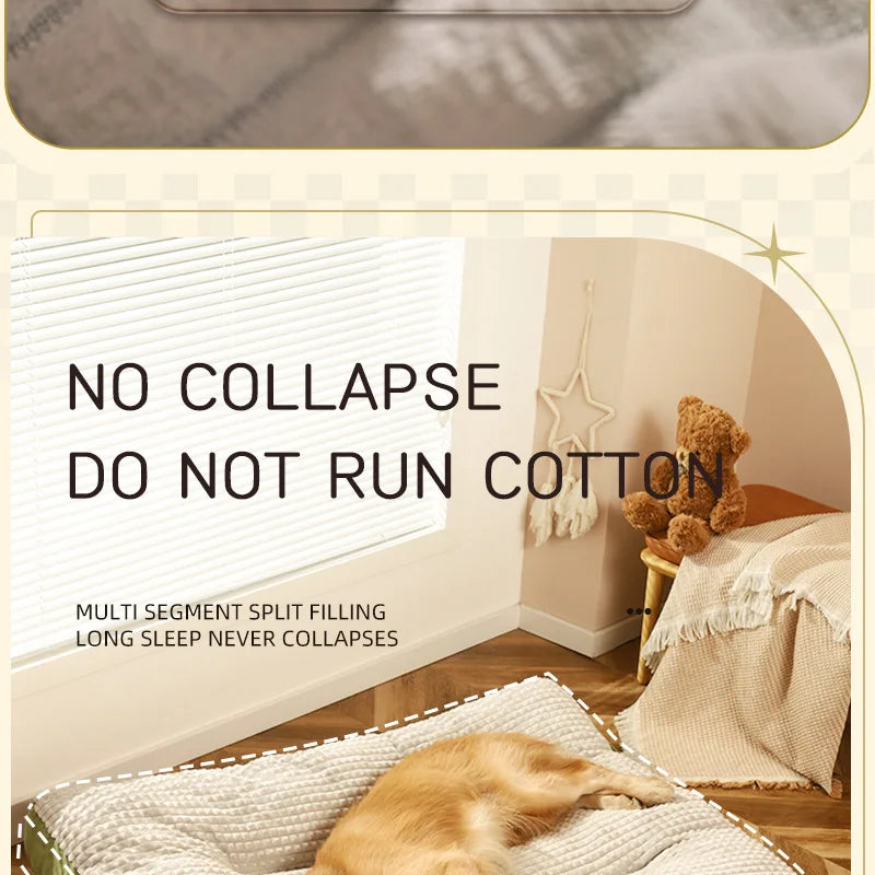 HOOPET Winter Dog Bed - Soft Fleece Pet Blanket with Detachable Cushion Mat for Small, Medium & Large Dogs