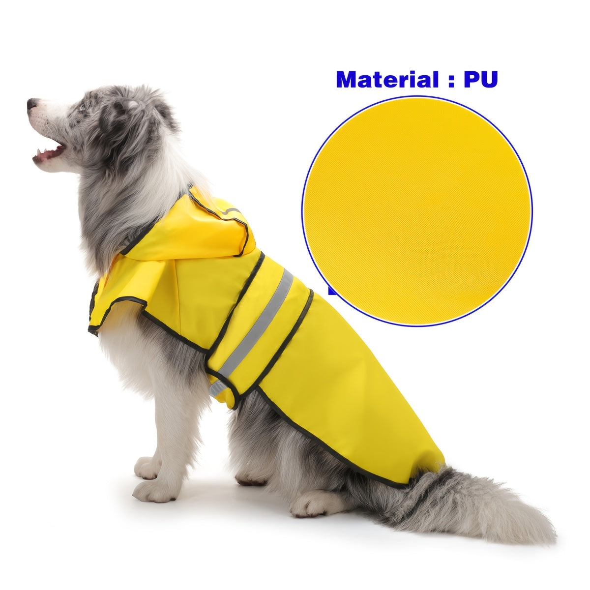 Hooded Dog Raincoat - Lightweight Reflective Waterproof Coat for Small to Large Dogs