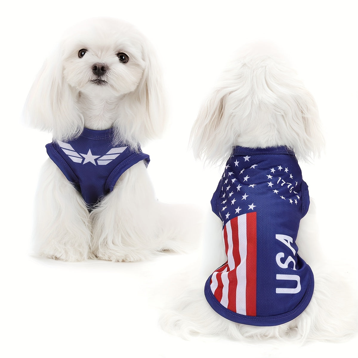 American Flag Dog Vest — Patriotic Pet Clothing